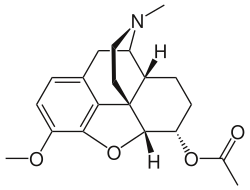 Strukturformel von Acetyldihydrocodein