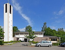 Evangelische Christuskirche, erbaut 1958