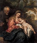 Kutsal Aile Mısır'a gitmekte iken dinleniyor yak. 1630) Alte Pinakothek