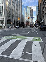 perimeter-style turn for bicycles in Toronto, Canada