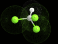 Kloroform molekülü, 3D model