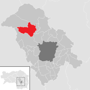 Lage der Gemeinde Deutschfeistritz im Bezirk Graz-Umgebung (anklickbare Karte)