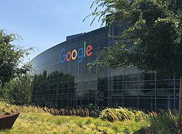 Het hoofdkantoor van Google, Googleplex, in 2016