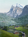 Blick auf Grindelwald mit der Grossen Scheidegg am linken oberen Rand