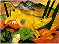 Das Gelb der Kuh symbolisiert für Franz Marc Ausgelassenheit, Heiterkeit und Weiblichkeit. (Franz Marc: Die gelbe Kuh)