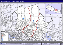 Distretto di Sindhulpalchok – Mappa