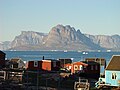 Qaarsut and Uummannaq's mountain in the background