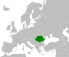 Location map for Palestine and Romania.