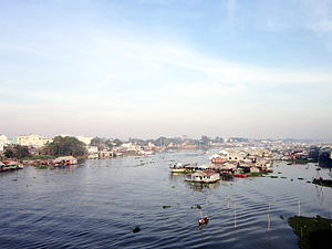 Sông Châu Đốc, đoạn chảy qua cầu Cồn Tiên