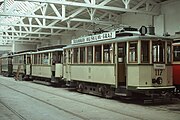 Motorwagen 117 en bijwagen 36B in het Tramway Museum Graz.