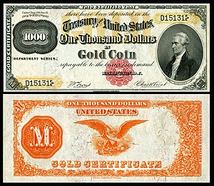 $1000 Gold Certificate