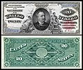 Twenty-dollar silver certificate from the 1886 series