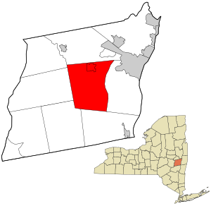 Location in Albany County and the state of New York.