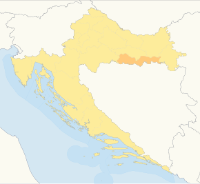 Harta cantonului Brod-Posavina în cadrul Croației