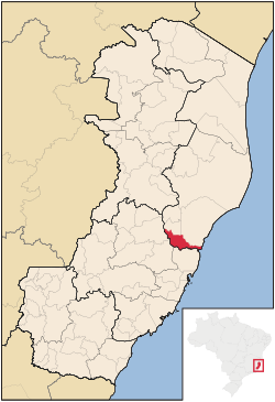 Location in the Espírito Santo