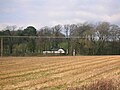 The lodge house and gates at Fairlie House, South Ayrshire.