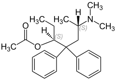 Strukturformel von Levacetylmethadol