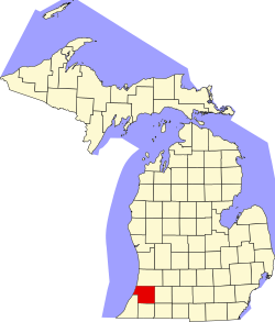 Karte von Van Buren County innerhalb von Michigan