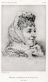 Adélaïde-Louise d’Eckmühl, Marquise de Blocqueville, im Jahre 1882