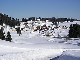 Gezicht op Les Moussières