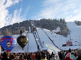 De schansen van Garmisch-Partenkirchen in januari 2008