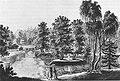 Leopold Ludwig Müller: Rousseau-Insel im Großen Tiergarten in Berlin, um 1800