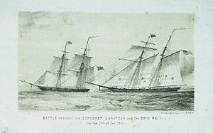 Battle between Saratoga and Rachel