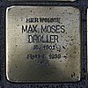 Stolperstein Rueckertstraße 51 Droller Max Moses