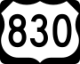 U.S. Route 830 marker