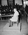 Wilhelm Wagner während seiner Aussage im Dachau-Hauptprozess am 30. November 1945