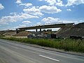 Baustelle der Überführung DK78 über die Autostrada A1 (Polen) bei Celiny