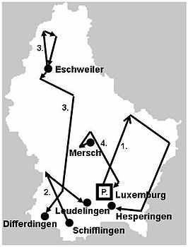 Routekaart van de Ronde van Luxemburg 2012