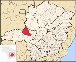 Ligging van de Braziliaanse microregio Patrocínio in Minas Gerais