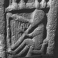 The harper on the Monifeith 4 Pictish sculpture, Scotland, 700–900 AD