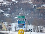 Zweisprachige Schilder im Aostatal