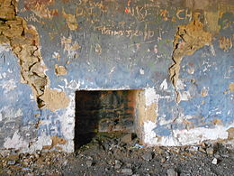 One of two fireplaces