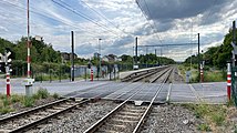 Overweg aan het station