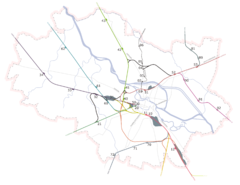 Mapa przebiegu linii kolejowej 764