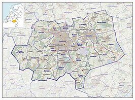 Veiligheidsregio Brabant-Zuidoost, impressie van het landschap en indeling van gemeenten (2017).