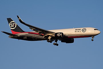 SF Airlines Boeing 767-304ER(BCF) at Beijing Capital International Airport