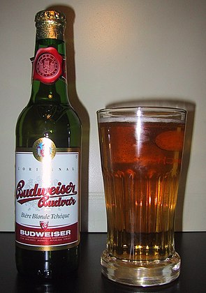 Budweiser Budvar beer (Czechoslovakia).