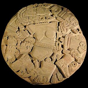 Discul lui Coyolxauhqui, descoperit în anul 1978 la Templo Mayor din Ciudad de México, Mexic