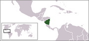 Locator map for Nicaragua