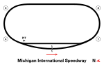 Track map of Michigan International Speedway.