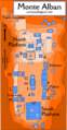 Plan of the Monte Alban archaeological site