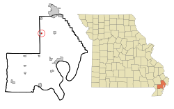 Location of Canalou, Missouri