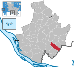 Elhelyezkedése Schleswig-Holstein térképén