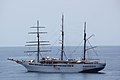 Sea Cloud II anchored in Martinique