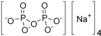 Structuurformule van tetranatriumdifosfaat