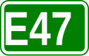 Zeichen der Europastraße 47
